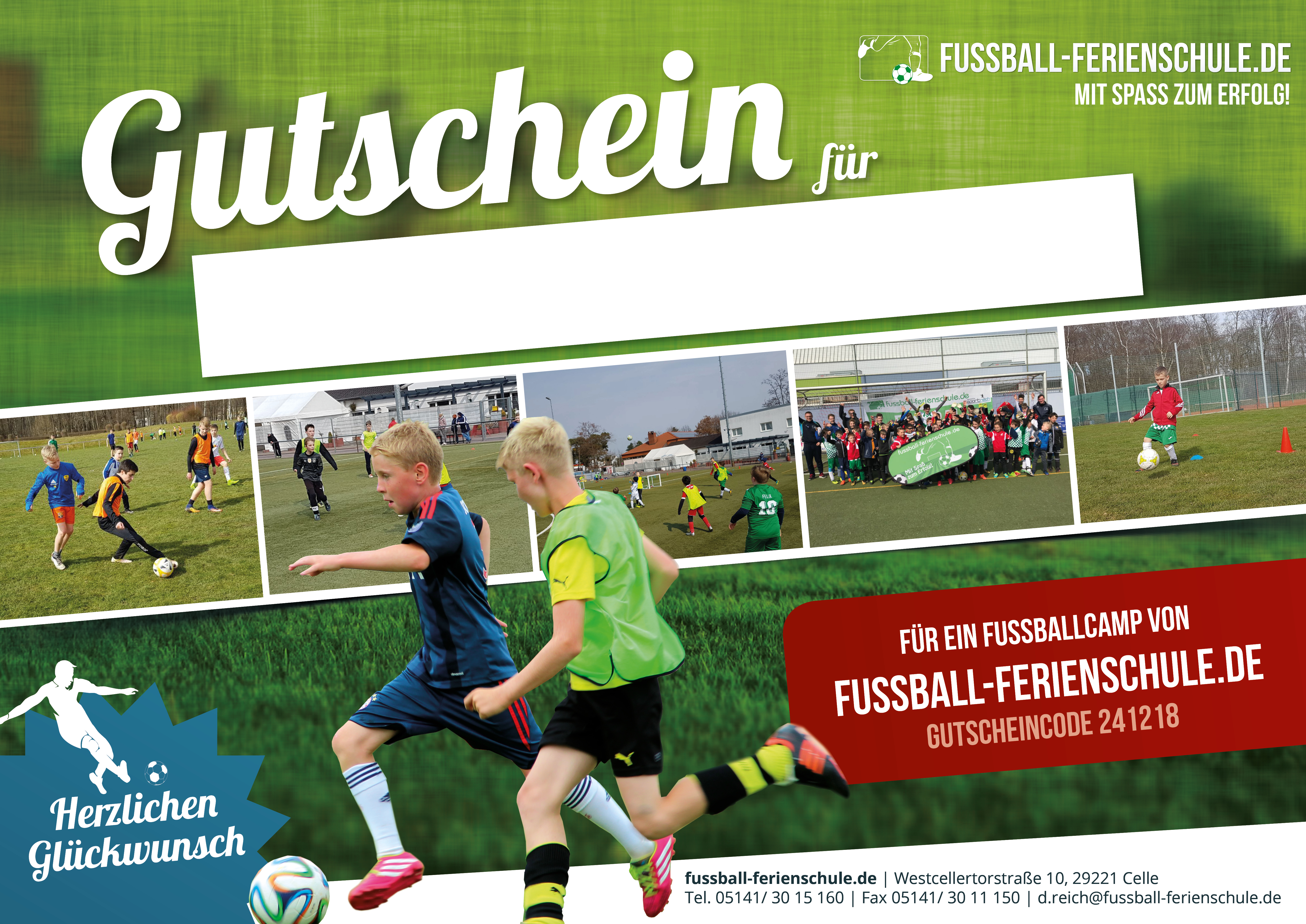 Gutschein für ein Fußballcamp – Fussball-Ferienschule.de